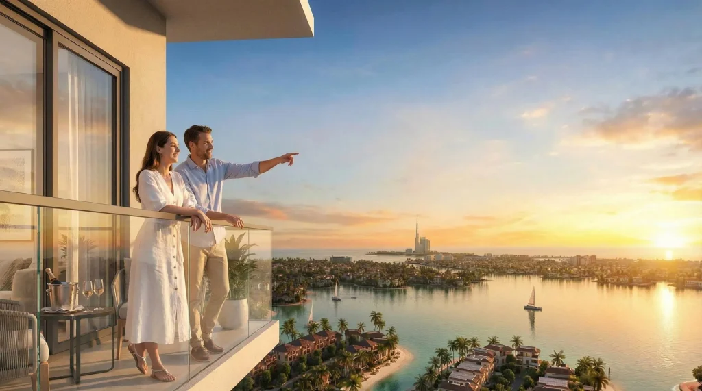 Căn hộ view biển tại đô thị lấn biển, minh họa tầm nhìn các căn hộ cao tầng hướng biển