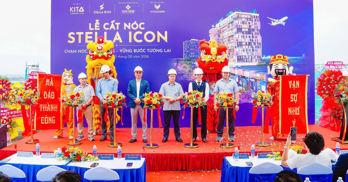 Lễ cất nóc dự án căn hộ Stella Icon của Kita Group tại Cần Thơ ngày 11/8/2026